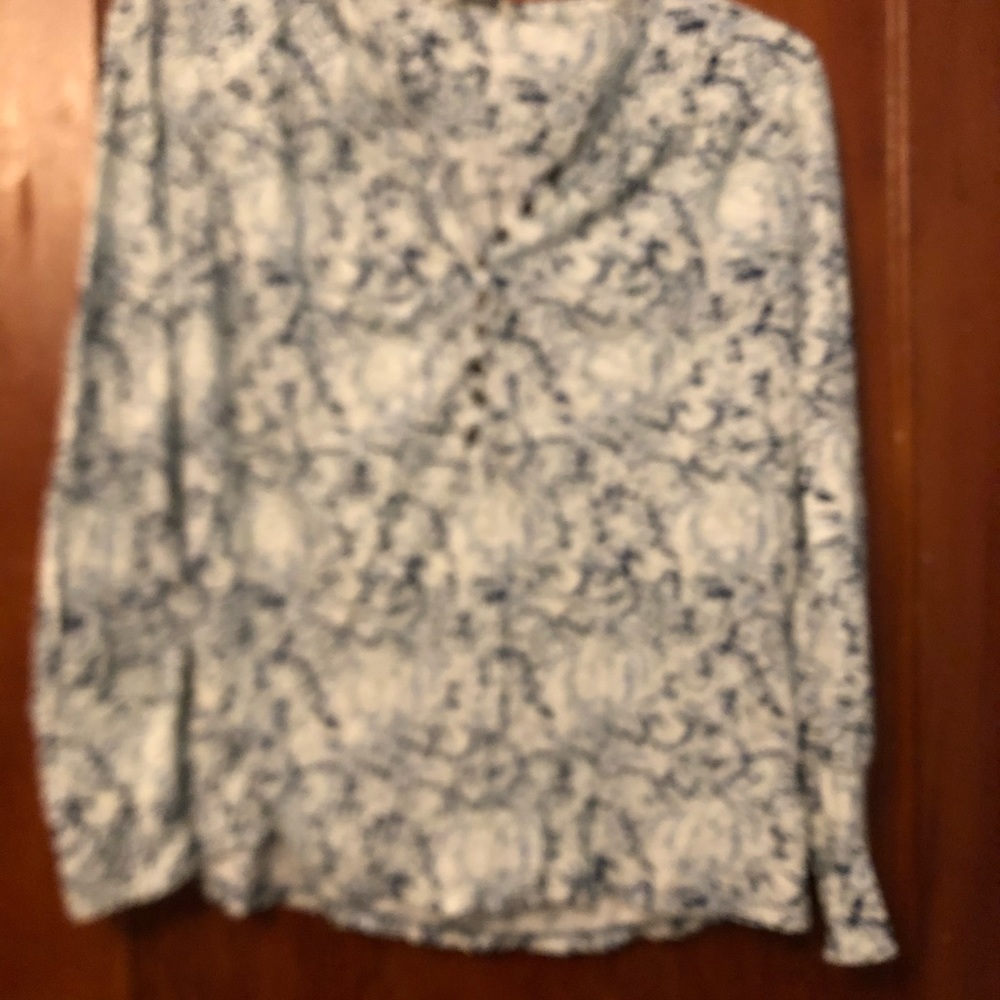 Blue and White Top